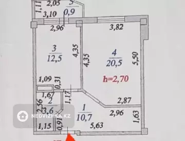 1-комнатная квартира, этаж 4 из 9, 48 м², миниатюра 2