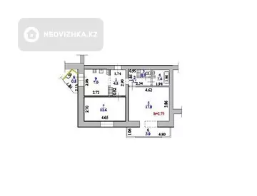 2-комнатная квартира, этаж 1 из 9, 56 м², миниатюра 1