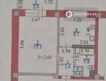 1-комнатная квартира, этаж 2 из 5, 34 м², На длительный срок