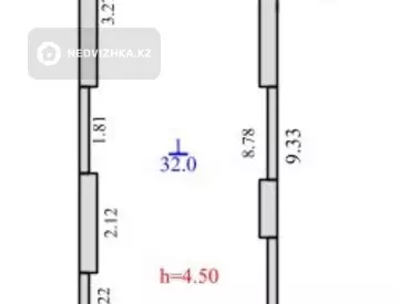 Помещение, этаж 1 из 14, В жилом доме, 32 м²