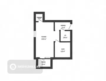 1-комнатная квартира, этаж 4 из 4, 31 м², миниатюра 11