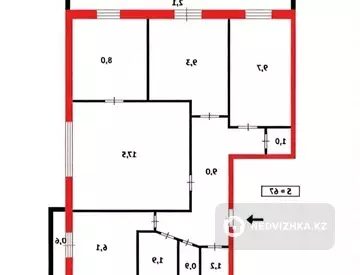 4-комнатная квартира, этаж 2 из 9, 67 м², миниатюра 8