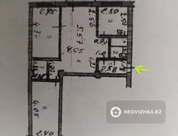 3-комнатная квартира, этаж 3 из 4, 58 м², миниатюра 6