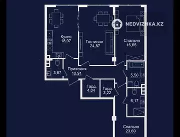 4-комнатная квартира, этаж 3 из 3, 121 м², миниатюра 6