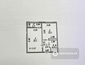 1-комнатная квартира, этаж 7 из 9, 40 м², миниатюра 10
