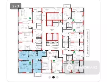 2-комнатная квартира, этаж 18 из 18, 71 м², миниатюра 3