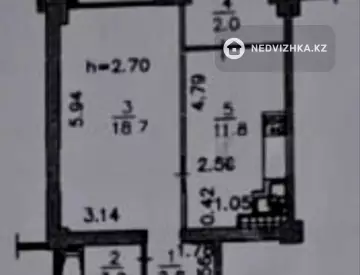 1-комнатная квартира, этаж 6 из 9, 40 м², миниатюра 7