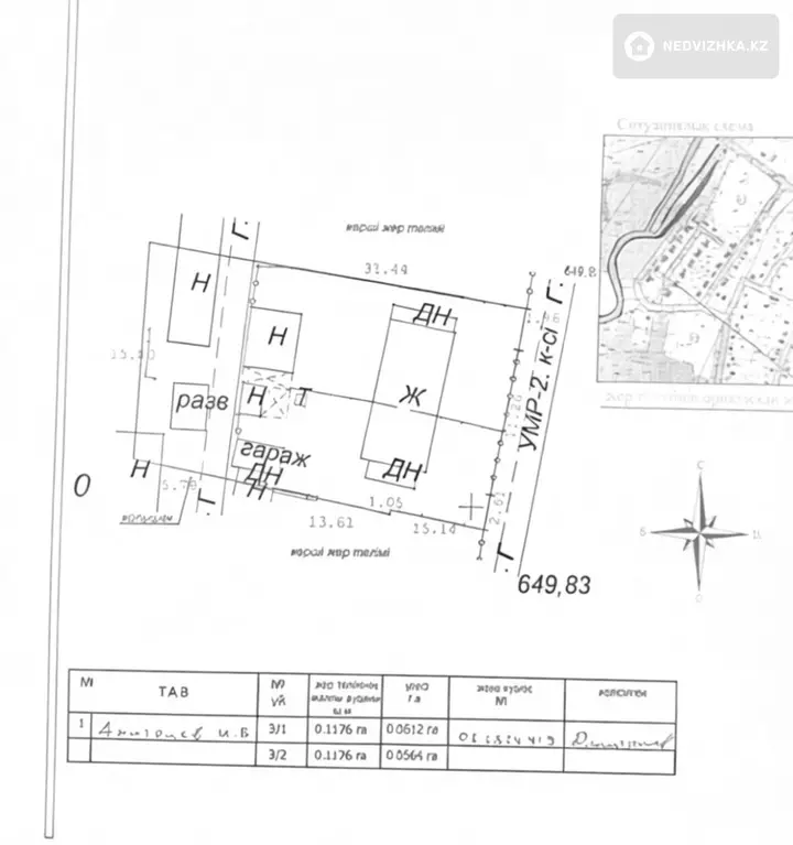 3-комнатная часть дома, 6 соток, 60 м²