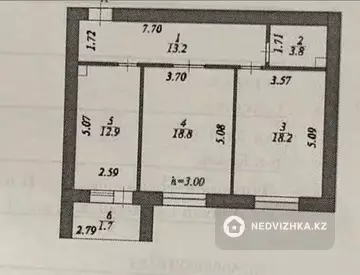 2-комнатная квартира, этаж 5 из 10, 69 м², миниатюра 6