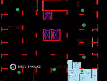 1-бөлмелі пәтер, қабат 5 барлық қабат саны 18, 38 м², 5-нобай