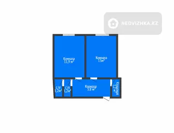 2-комнатная квартира, этаж 5 из 9, 35 м², миниатюра 2