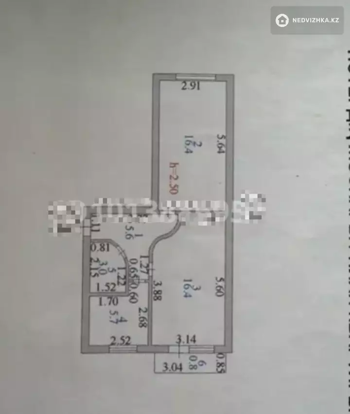2-комнатная квартира, этаж 5 из 5, 48 м²