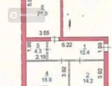 2-комнатная квартира, этаж 1 из 4, 75 м²