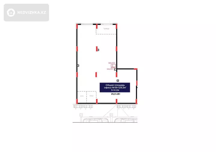 Офис, этаж 1 из 9, 130 м², фотография 2