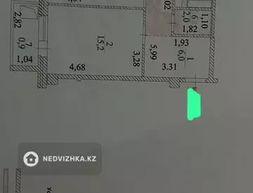 1-комнатная квартира, этаж 3 из 12, 45 м²