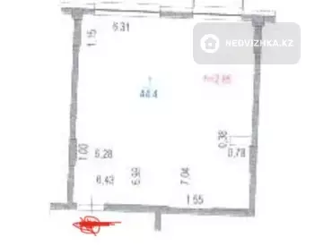 1-комнатная квартира, этаж 5 из 5, 45 м², миниатюра 7