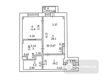 2-комнатная квартира, этаж 8 из 25, 56 м², миниатюра 10