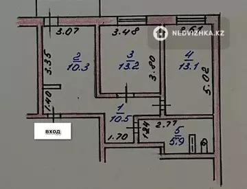 2-комнатная квартира, этаж 4 из 5, 53 м², миниатюра 11