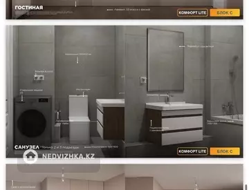 3-бөлмелі пәтер, қабат 2 барлық қабат саны 9, 86 м², 4-нобай