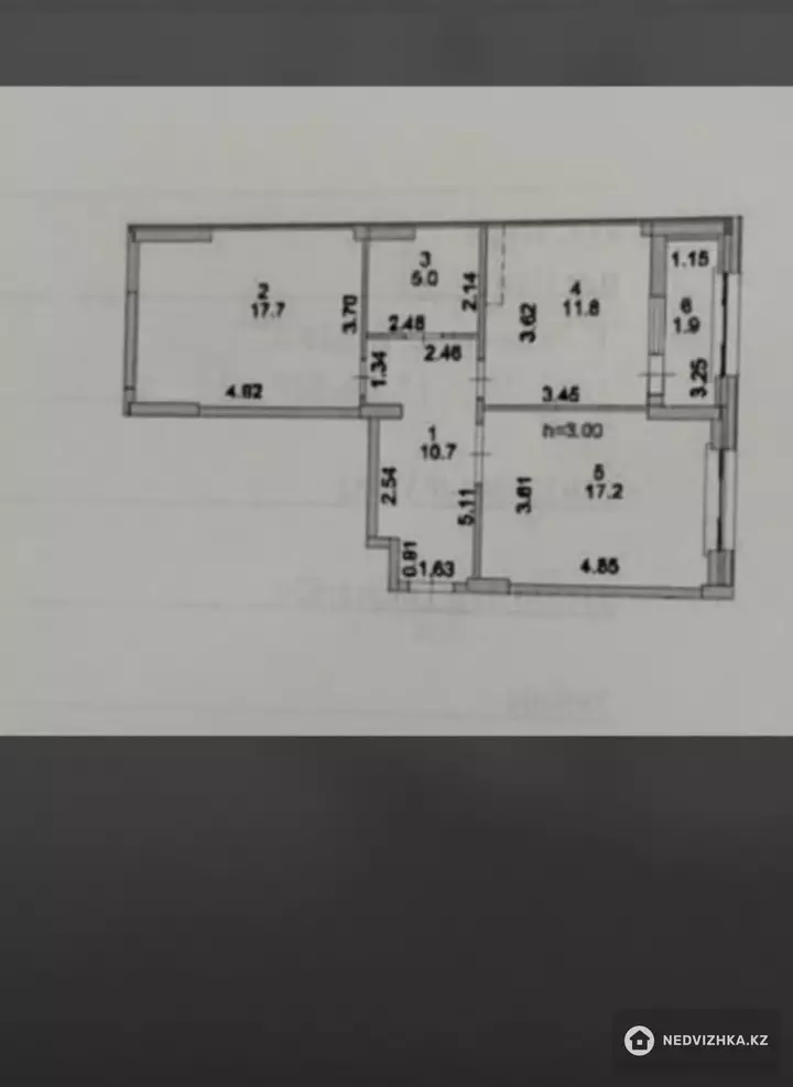 2-комнатная квартира, этаж 6 из 12, 64 м²