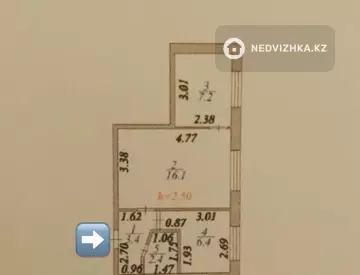 2-комнатная квартира, этаж 1 из 5, 36 м², миниатюра 9