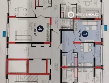 1-комнатная квартира, этаж 6 из 9, 37 м²