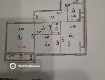 3-комнатная квартира, этаж 11 из 12, 101 м², миниатюра 1