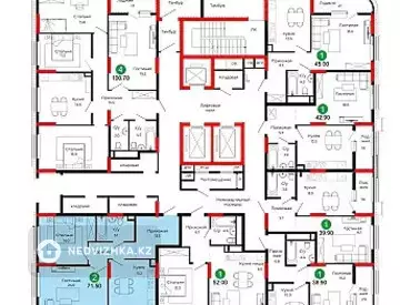 2-комнатная квартира, этаж 2 из 22, 72 м², миниатюра 6