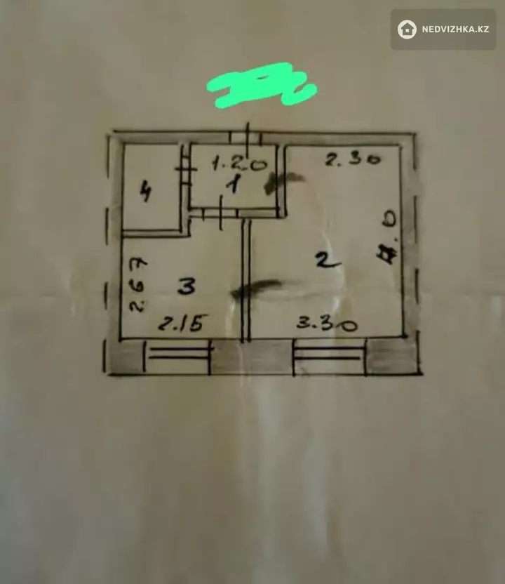 1-комнатная квартира, этаж 1 из 6, 22 м², фотография 2
