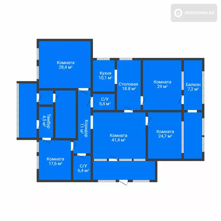 5-бөлмелі пәтер, қабат 1 барлық қабат саны 2, 204 м², 2-фотосурет