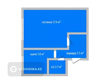 1-комнатная квартира, этаж 5 из 5, 28 м²