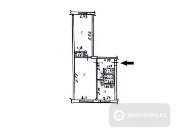 2-комнатная квартира, этаж 1 из 5, 45 м², миниатюра 10