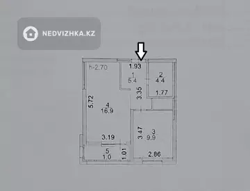 1-комнатная квартира, этаж 13 из 23, 38 м², миниатюра 7