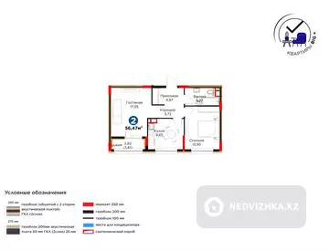 2-комнатная квартира, этаж 7 из 9, 56 м², миниатюра 5