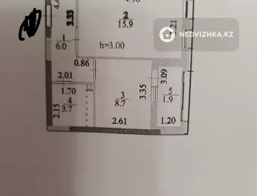 1-комнатная квартира, этаж 2 из 9, 37 м²