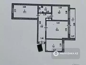 3-комнатная квартира, этаж 3 из 9, 64 м², миниатюра 4