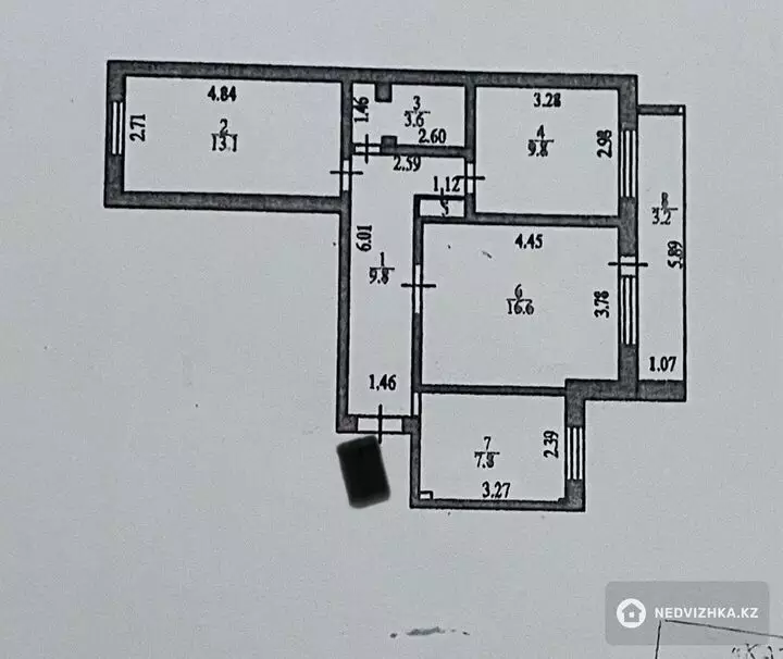 3-комнатная квартира, этаж 3 из 9, 64 м², фотография 4