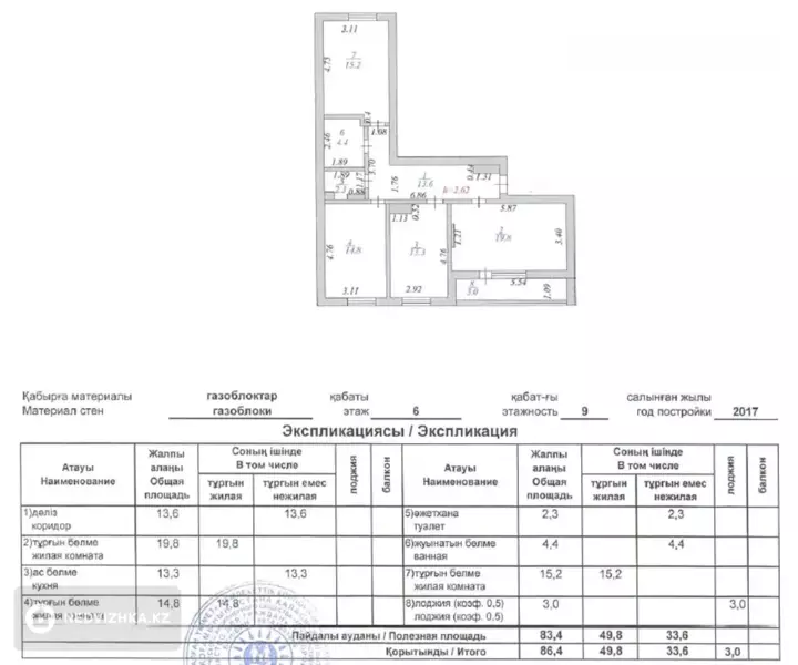 3-комнатная квартира, этаж 6 из 18, 86 м², фотография 3