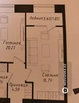 2-бөлмелі пәтер, қабат 8 барлық қабат саны 9, 56 м², 1-нобай