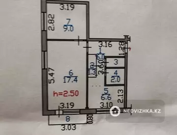 2-комнатная квартира, этаж 2 из 5, 44 м², миниатюра 12