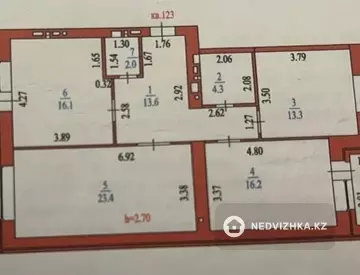 3-комнатная квартира, этаж 2 из 9, 92 м², миниатюра 1