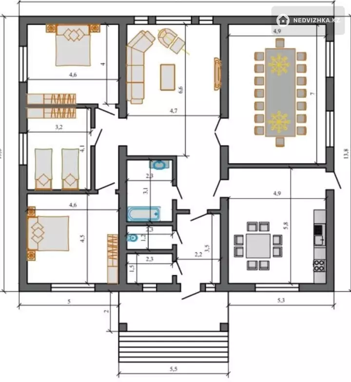 5-комнатный дом, 5 соток, 224 м²