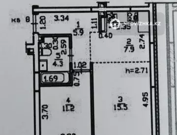 2-комнатная квартира, этаж 1 из 6, 45 м², миниатюра 6