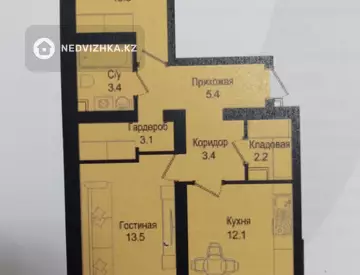 2-комнатная квартира, этаж 1 из 9, 58 м², миниатюра 1