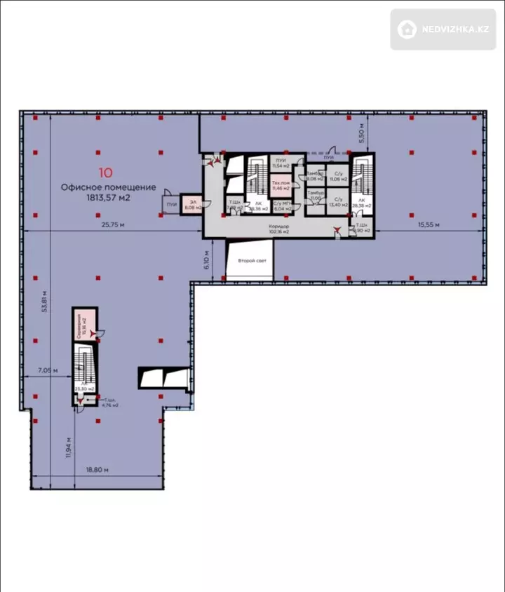 Офис, этаж 3 из 5, 2 034 м²
