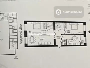 3-комнатная квартира, этаж 9 из 12, 93 м², миниатюра 1