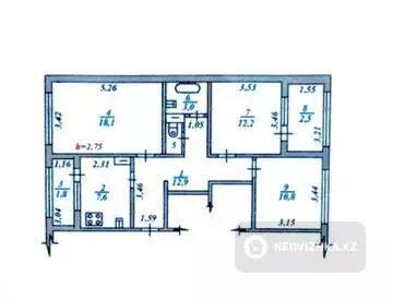 3-комнатная квартира, этаж 6 из 9, 72 м², миниатюра 2