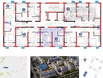 1-комнатная квартира, этаж 5 из 6, 342 м²