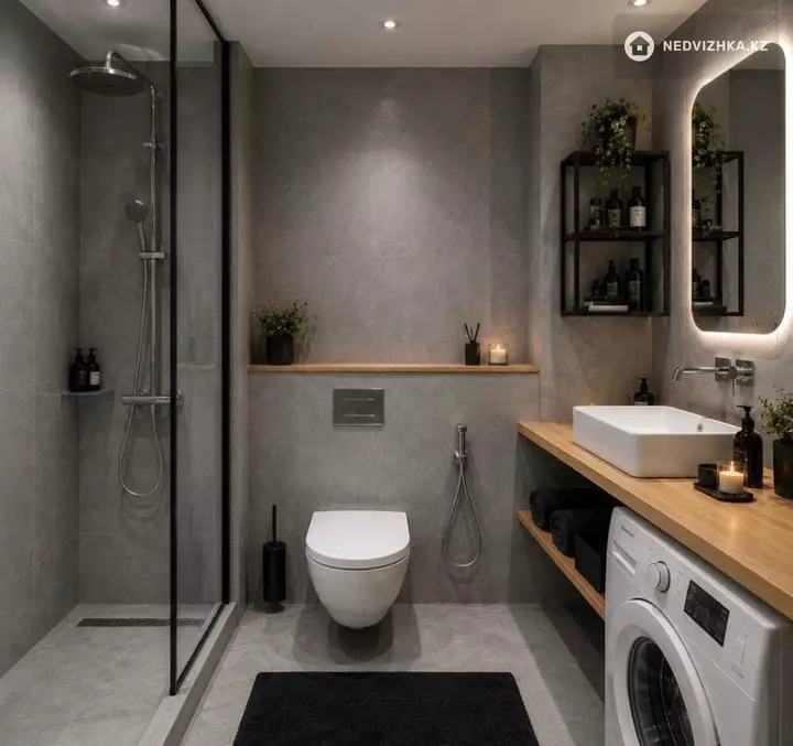 1-бөлмелі пәтер, қабат 7 барлық қабат саны 9, 39 м², 3-фотосурет