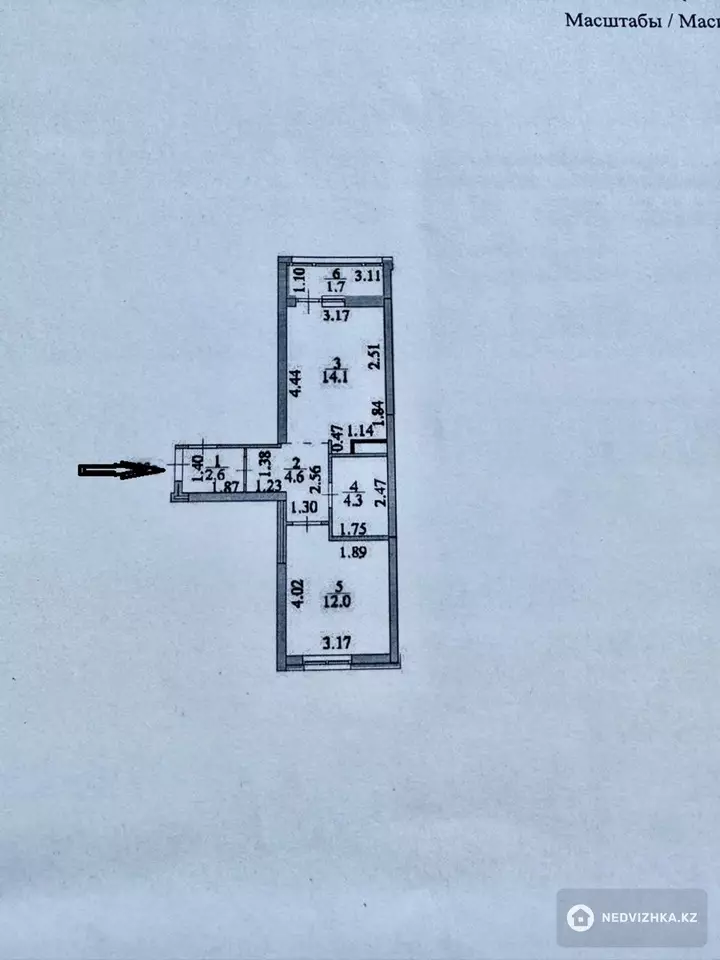 1-комнатная квартира, этаж 10 из 23, 38 м², фотография 2
